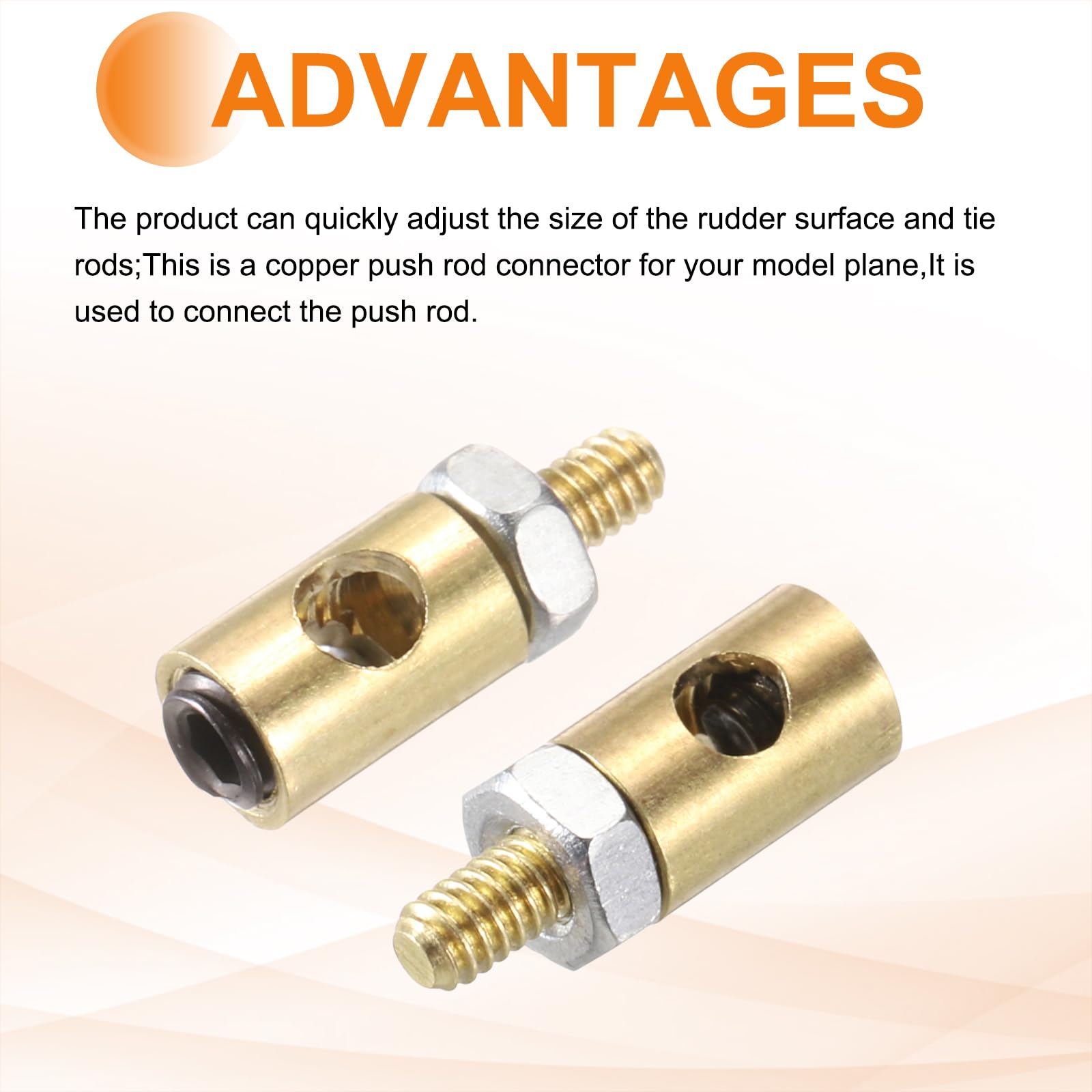 sourcing map Lot de 20 butées de liaison pour bras servo de connexion avec écrou et vis pour avion télécommandé, D4 x 2,1 mm, D4 x 2,5 mm
