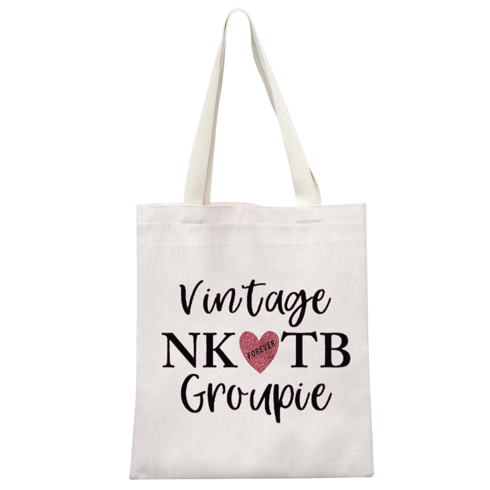 Boy Group Music Band Fan Vintage Groupie Tote Bag Celebrity Gift Makeup Bag for Music Lovers (Groupie Tote)