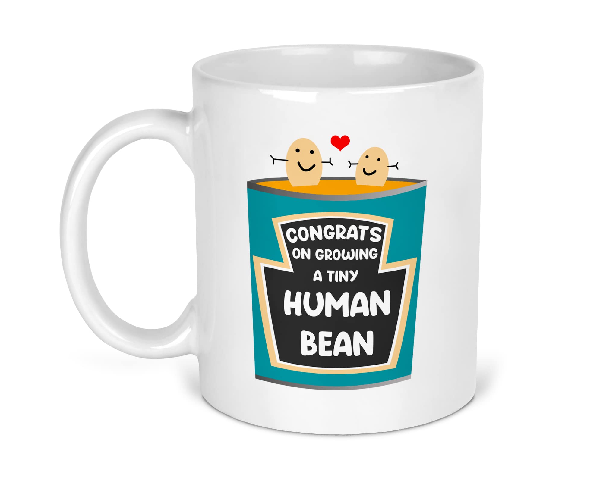 Chicken Craft Congrats on Growing a Tiny Human Bean Mug - Funny for New or Expecting Mum - Pregnancy Announcement Coffee Cup - 11oz Ceramic