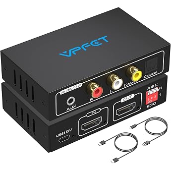 VEDINDUST HDMI Audio Extractor 4K30Hz HDMI Optical Splitter Adapter
