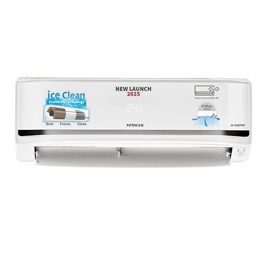 Hitachi 2 Ton 4 Star Xpandable+ Inverter Split AC (100% Copper, 4-Way Swing, ice Clean, Dust Filter, 5500STXL RAS.V522PCBISH1, White