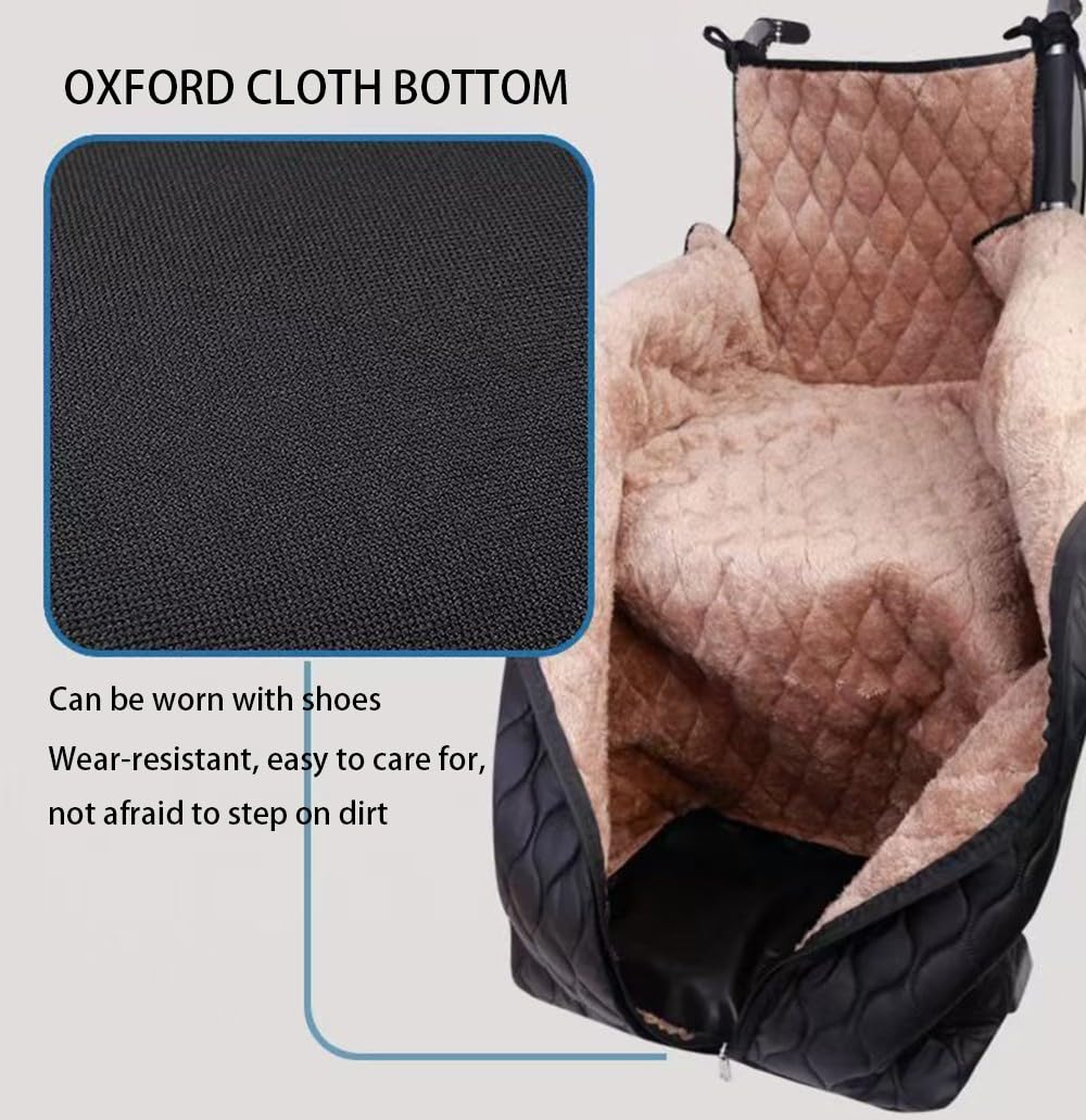 Fundas para patas de silla de ruedas de invierno, gruesas, cálidas e impermeables, forro polar, diseño de cremallera, semienvuelto, calidez para la espalda, para adultos, a prueba de viento, saco de