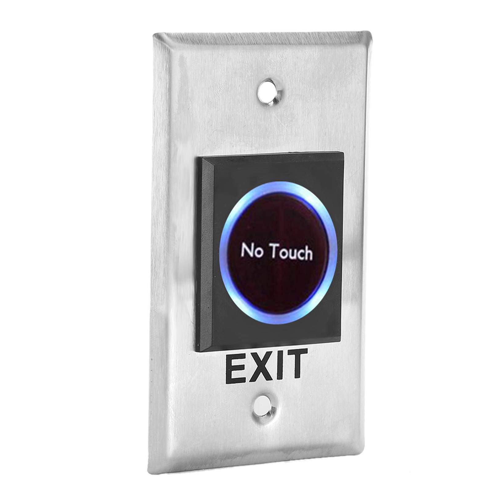 Touch, Blue Backlight DC12V Infrared Exit Button for Access Control with Infrared Sensor Contactless, Stable Performance, Suitable for Various Door Frames