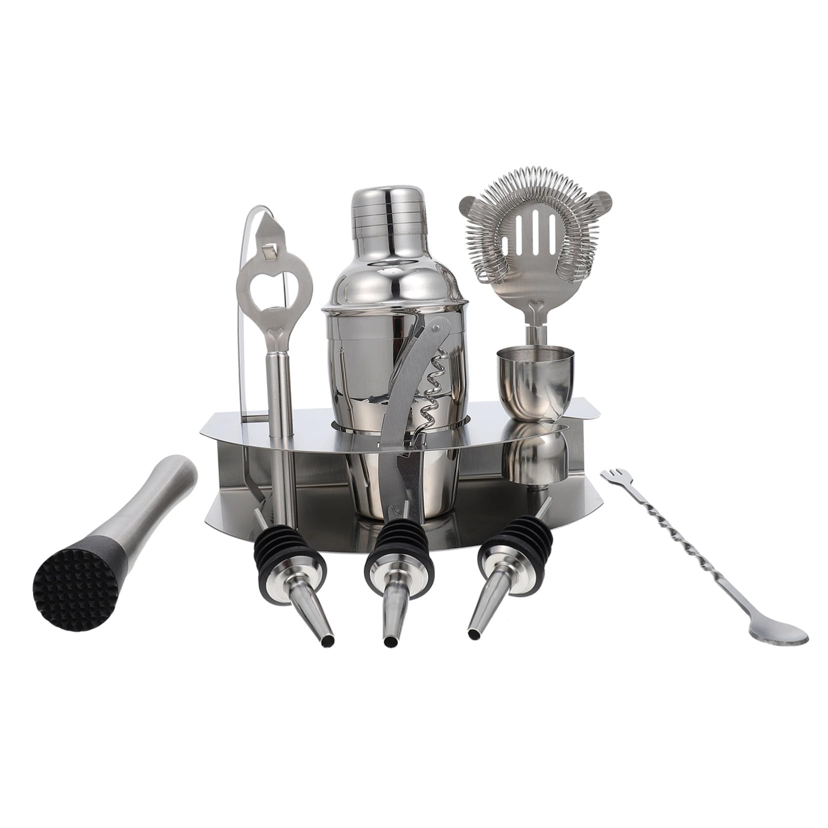 Ipetboom Teiliges Edelstahl Cocktail Shaker Professionelles Barzubehör für Mixology Praktisches Getränkezubereitungs und Pub Tool Langlebig und Komfortabel für Zuhause und Bar