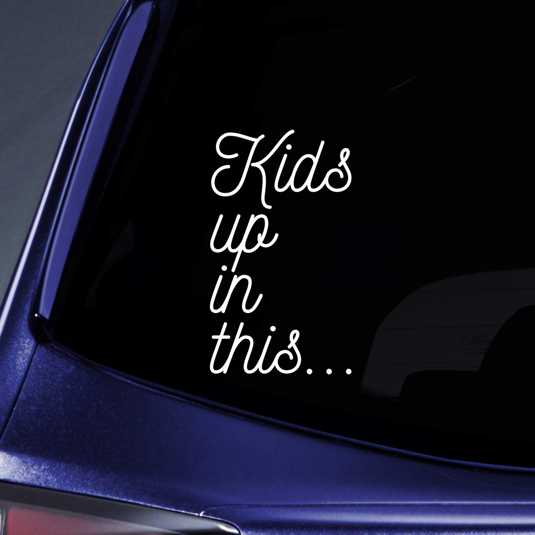 Bargain Max Decals Kids Up in This Sticker Decal Notebook Car Laptop 5.5" (White)