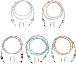 5 Pieces Glasses Chain, Beaded Glasses Rope, Eyeglass Decoration Supplies.