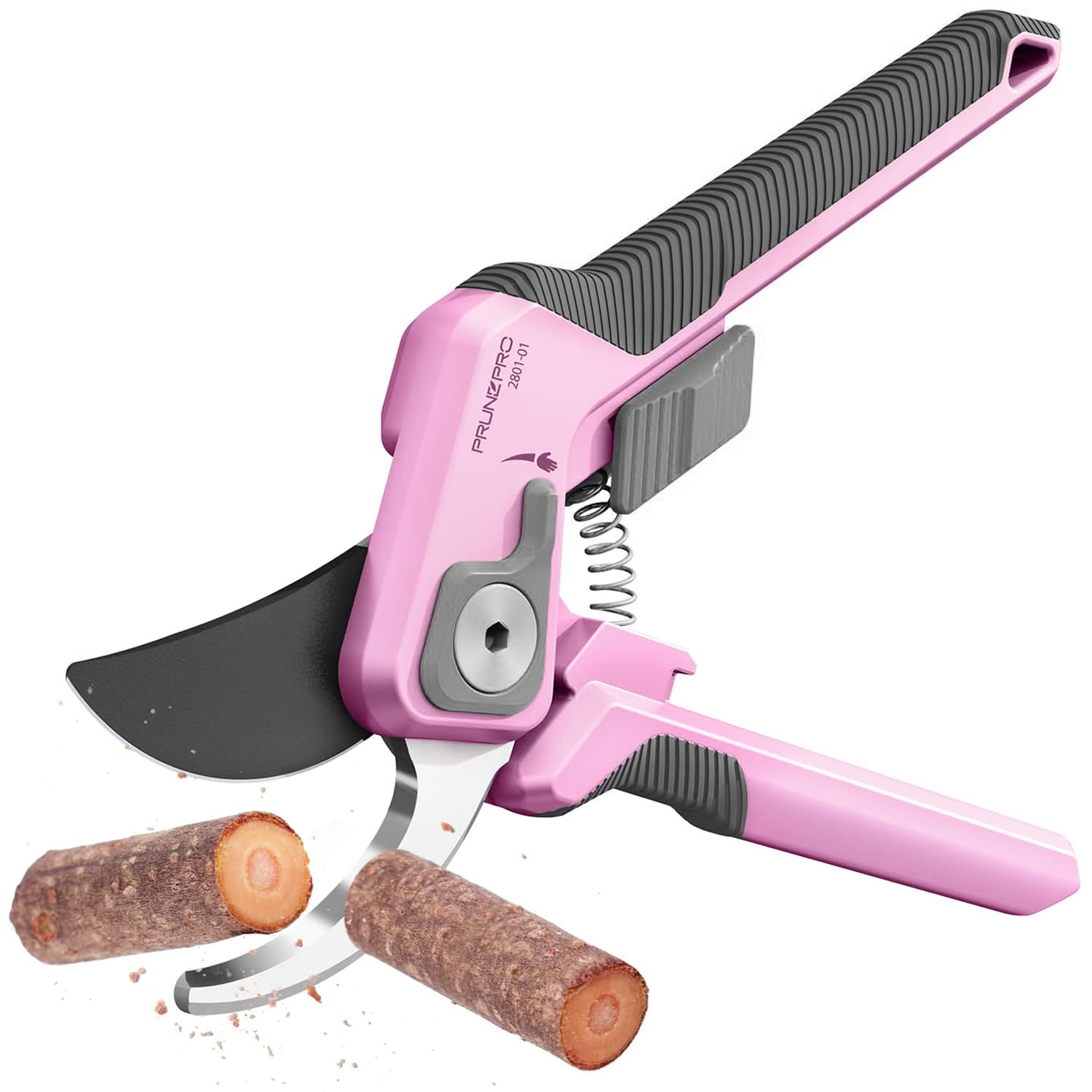 PrunePro Pruning Shears for Gardening Professional Bypass Hand Pruner Up to 1 Inch Cut Capacity Sharp Stainless Steel Blade Garden Scissors Plant Flower Garden Clipper Pink 2 Pack