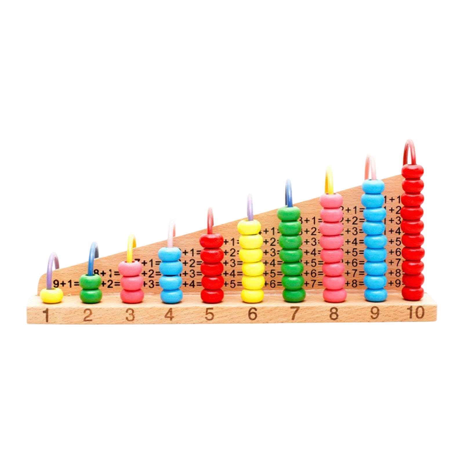 Oshhni Boulier en Bois pour l'éveil mathématique - Jouet Classique d'addition et de soustraction - Jeu de calcul pour Enfants d'âge préscolaire
