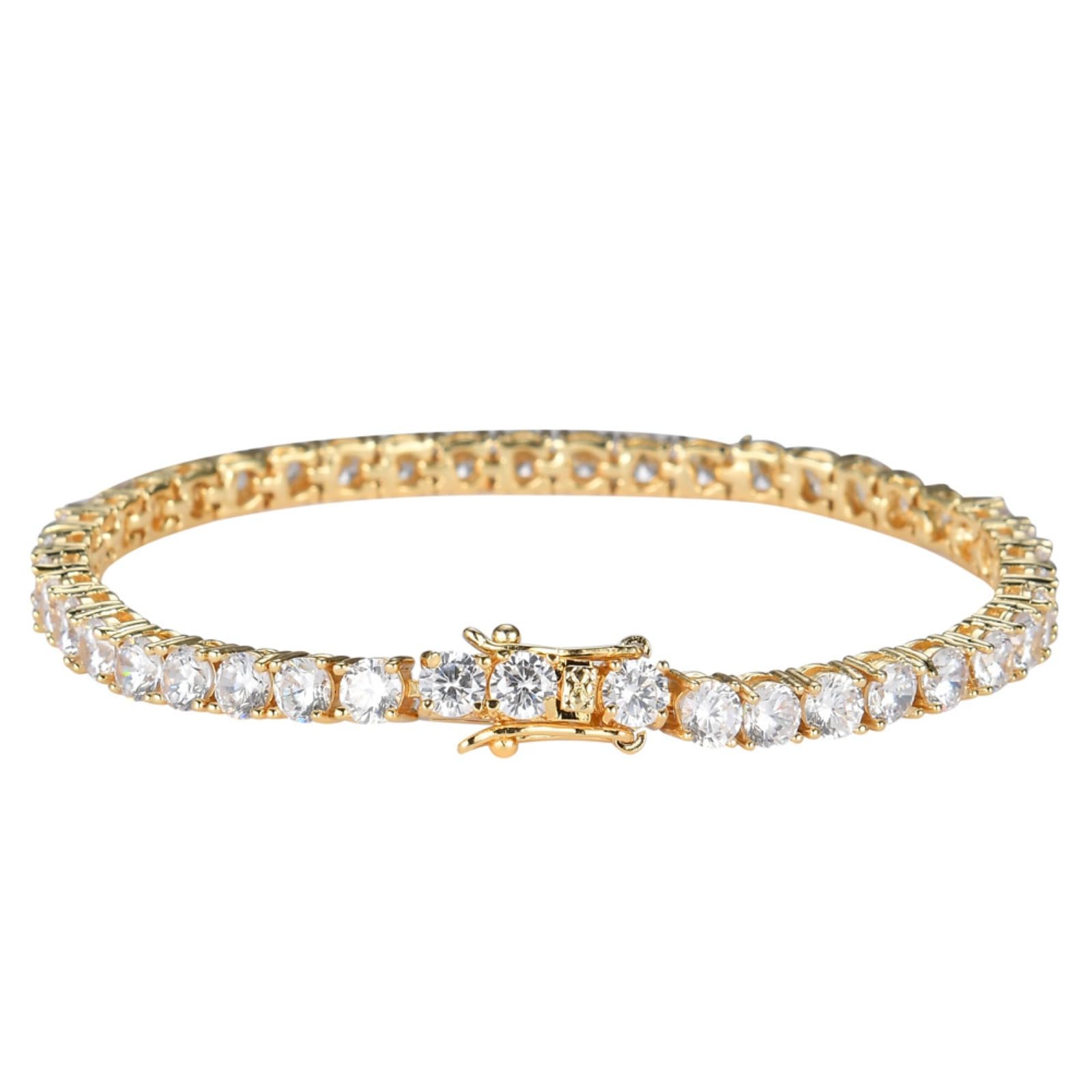 Bracelet classique en diamants simulés, cadeau idéal pour femme