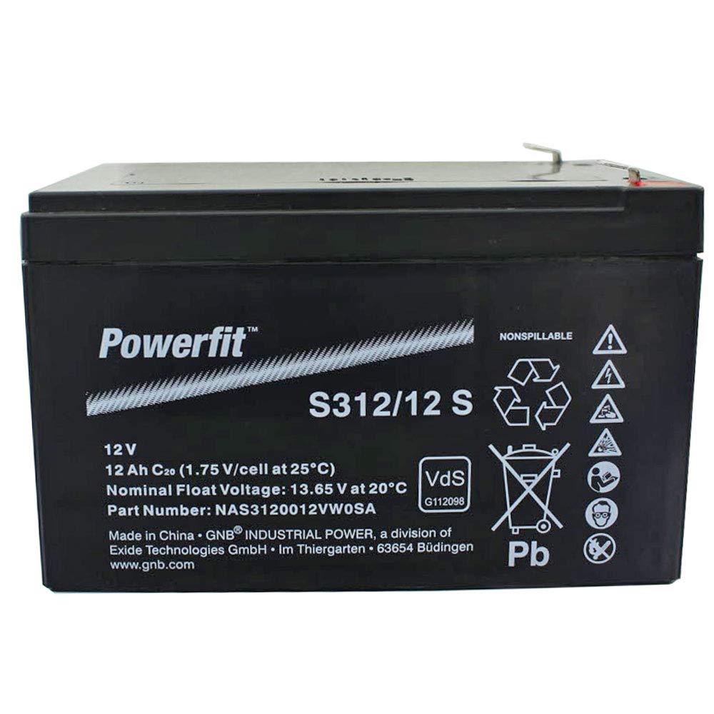 U-Power AGM Batterie 12V 12Ah - Wartungsfreier Akku Mit Faston F2 Anschluss
