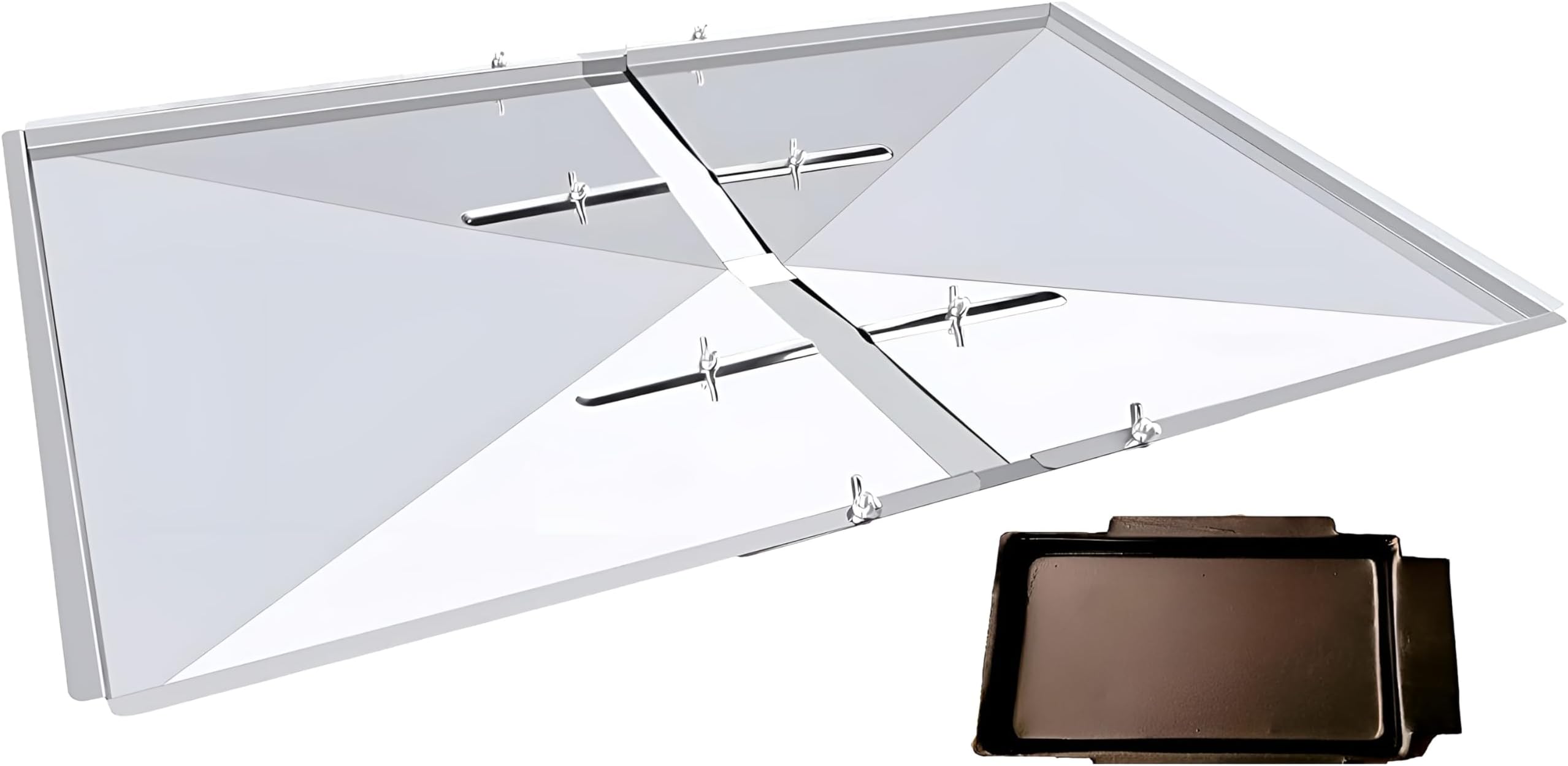 Replacement Grease Tray Set for BBQ Grill Models from Nexgrill, Dyna Glo, Expert Grill and Others