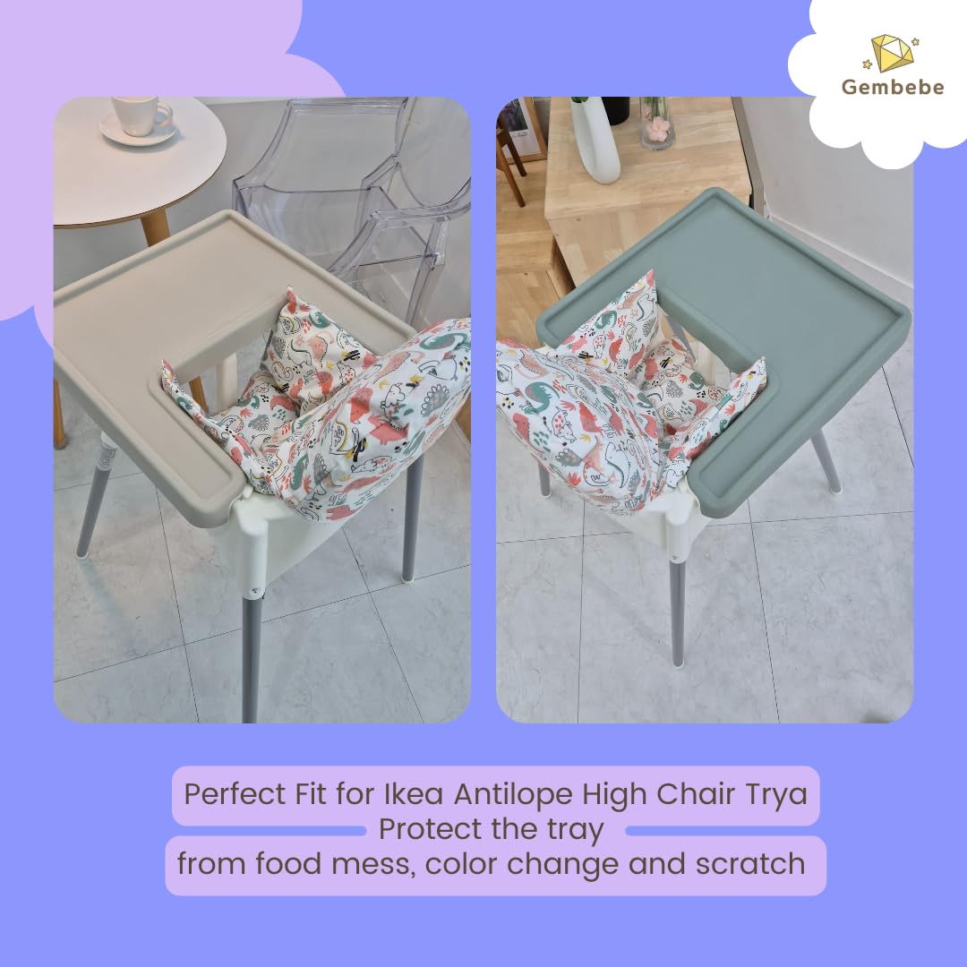 Set de table en silicone à couverture complète pour chaise haute IKEA Antilop, sets de table en silicone, accessoires de chaise haute IKEA, plateau de chaise haute, napperons pour garçons et filles,