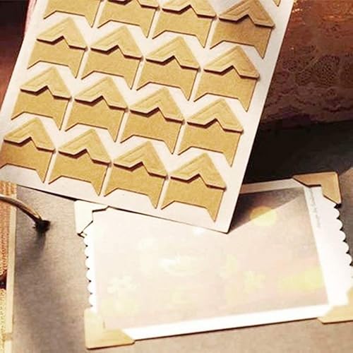 Miniatura 5 de Yesallwas 10 hojas (240 unidades) autoadhesivas de papel para fotos de esquina para álbumes de recortes, diarios personales y adhesivos de diario y