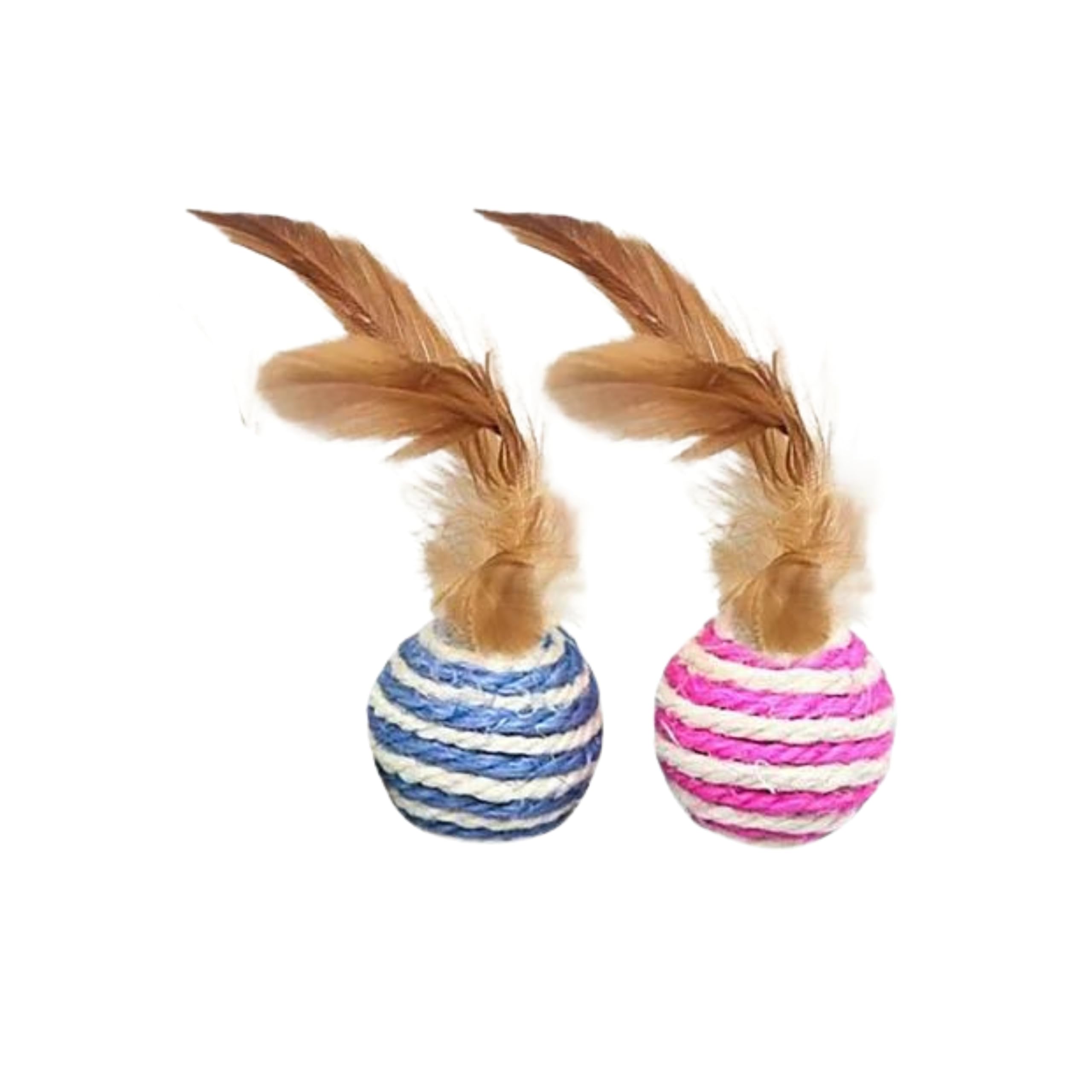 Foodie Puppies Interactive Cat Sisal Mini Balls with Feathers (Set of 2) | Bite Resistant, Scratcher N Chase Balls | Suitable for Cats and Kittens for Indoor and Outdoor (B0CVV379Z1) Amazon Price History, Amazon Price Tracker