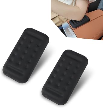 Tesnaao 2 PCS Car Arm Rest Elbow Pads, Memory Sponge Material, Fatigue Relief Design, Vehicle Elbow Support Cushion Replacement, Universal Automotive Interior Protective Accessories Black
