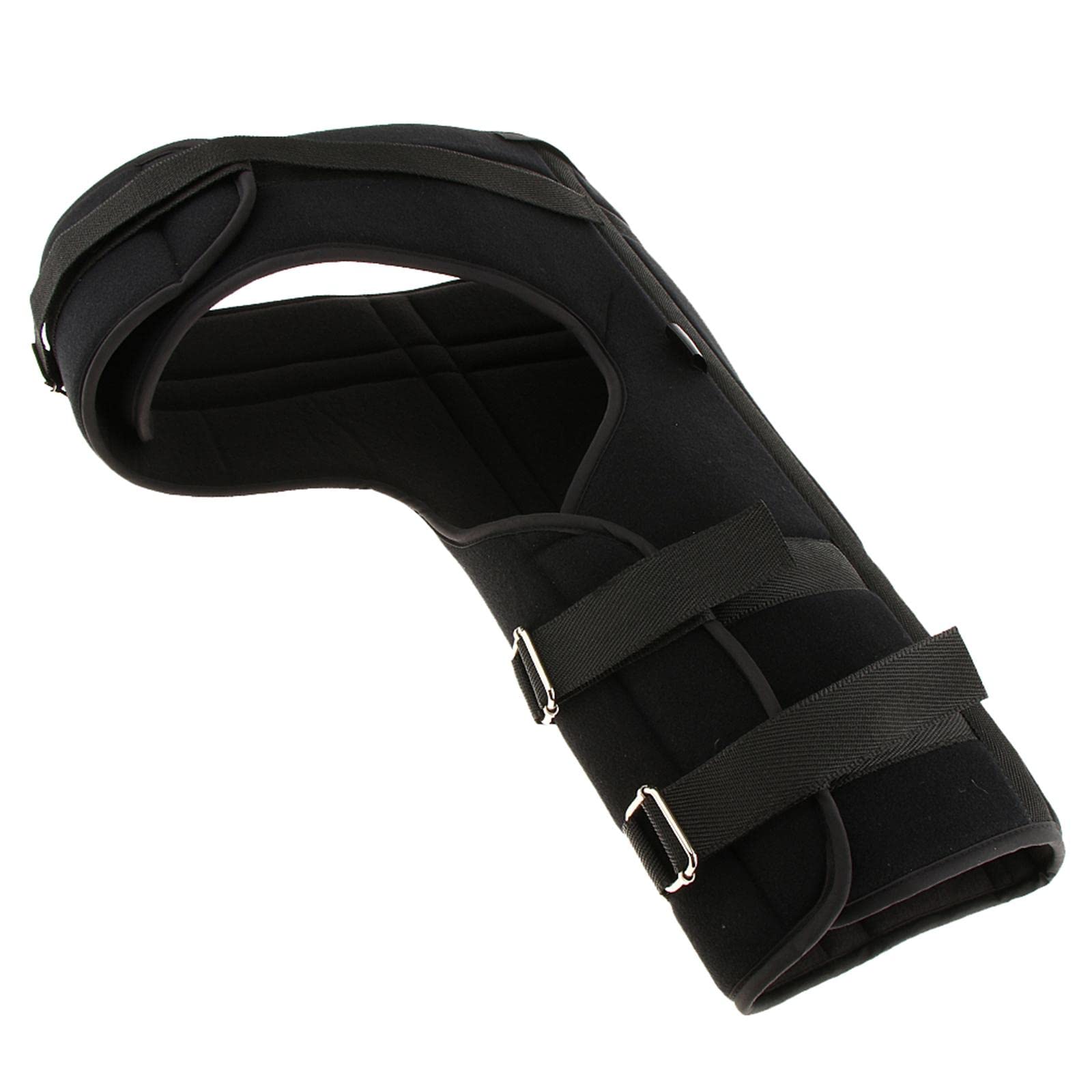 Tutore Coscia Groin Supporto Femore Immobilizzatore Fascia Elastico Materiale PUR Spugna Traspirante E Nylon Adatto per Lesioni Muscolari Fissazione P, Nero, L