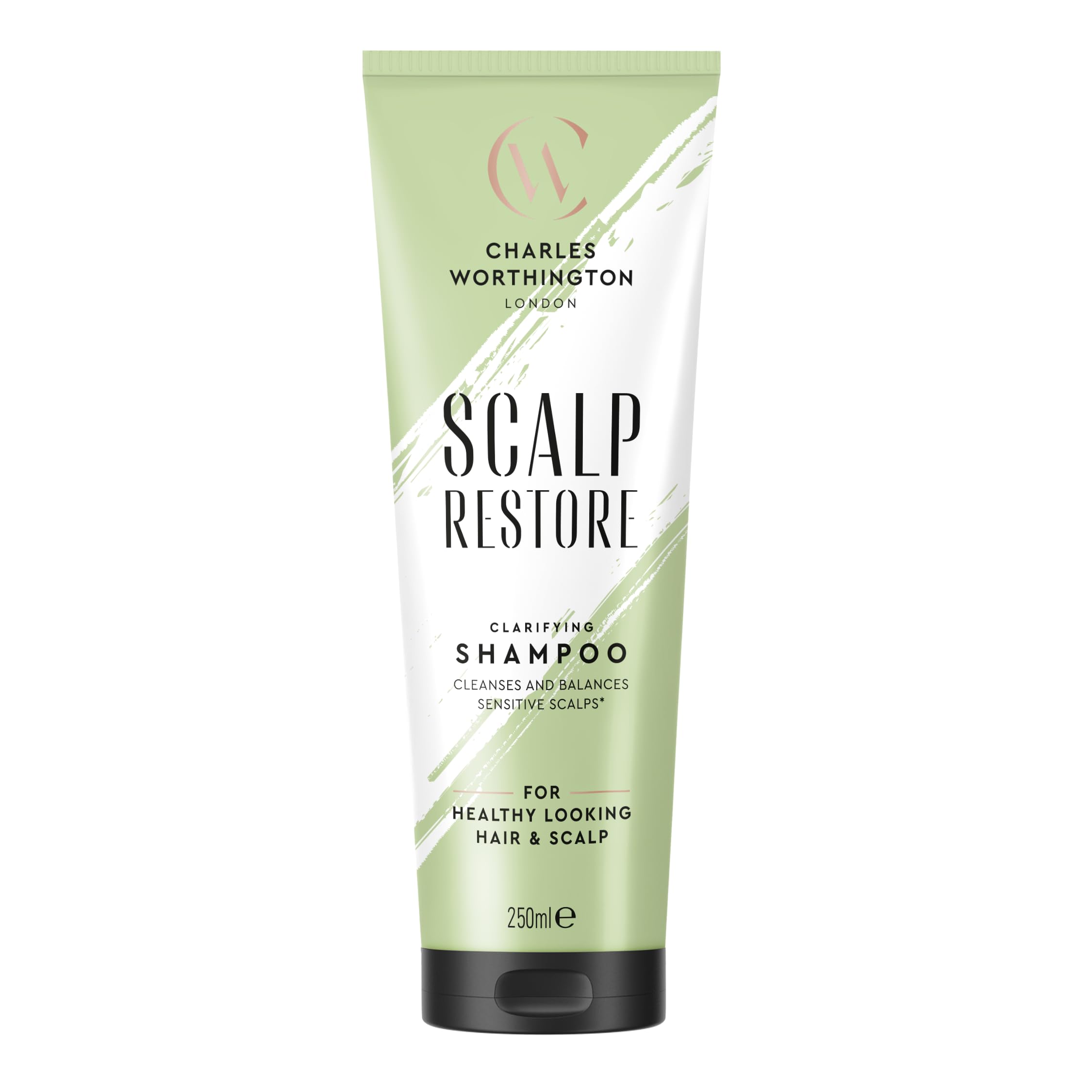 Charles Worthington Scalp Restore Clarifying Shampoo – Deep Cleansing for Sensitive Scalps, Removes Build-Up for Healthy Hair, 250ml