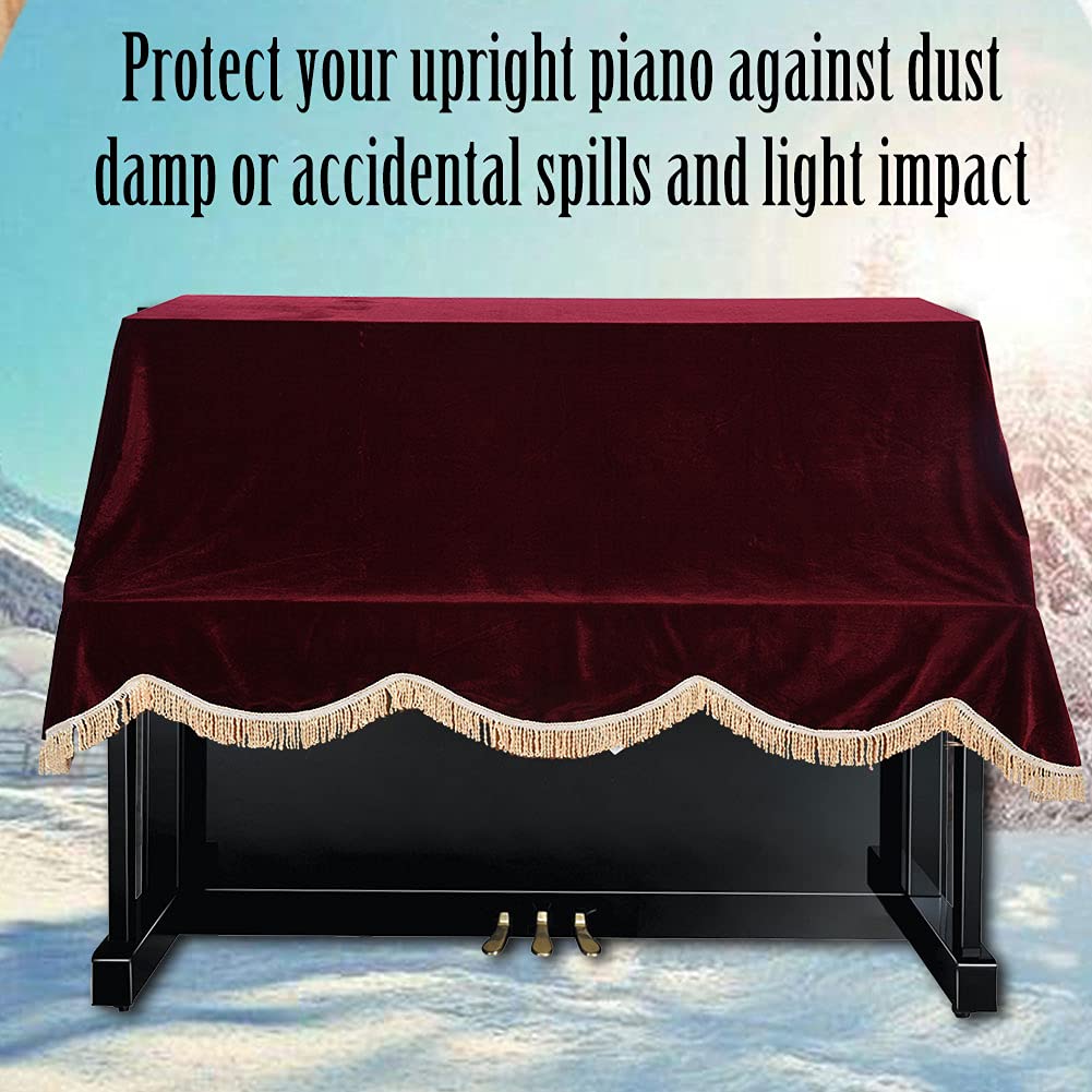 Liyeehao Washable Colorfast Durable Upright Piano Dust Cover, Piano Dust Cover, for Piano