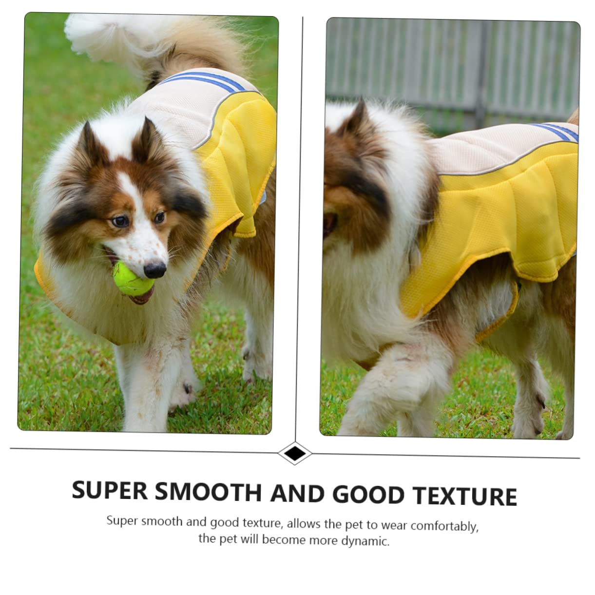 Gilet Rafraîchissant pour Chien Anti-surchauffe Jaune XL Polyester | Usage Quotidien et Défilés D’été, Pratique pour Animaux Domestiques, Coupe Adaptée aux Chiens