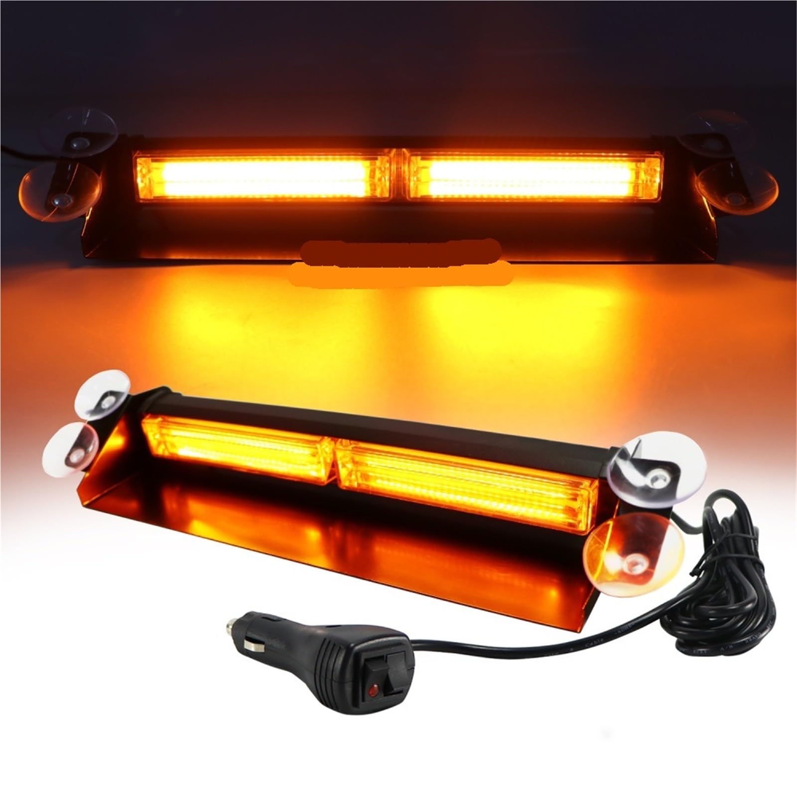 Luz intermitente de emergencia for coche o camión, luz estroboscópica LED de señalización diurna, luces de emergencia policiales, 18 modos de parpadeo, 12V/24V(Yellow)