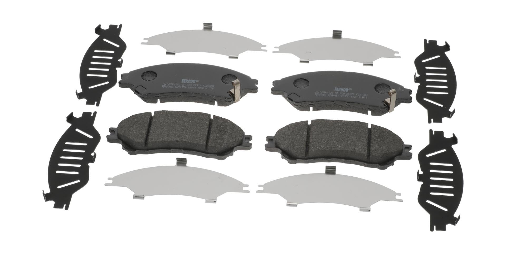 FERODO Juego de pastillas de freno Delantero con avisador acústico de desgaste sin accesorios FDB4884 Juego de pastillas de freno Compatible con SUZUKI VITARA LY SX4 S-Cross JY S-Cross III CIAZ