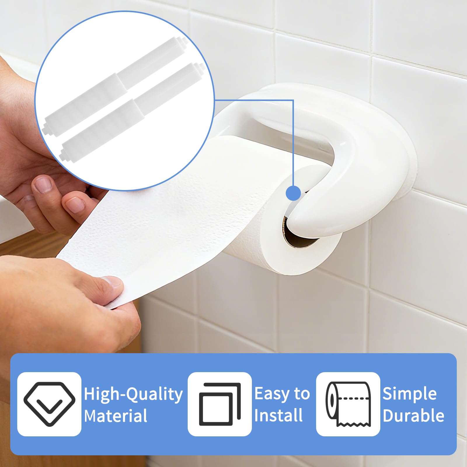4 Pcs Spring Loaded Toilet Paper Holder,Tissue Holder for Toilet — Amazon image 5