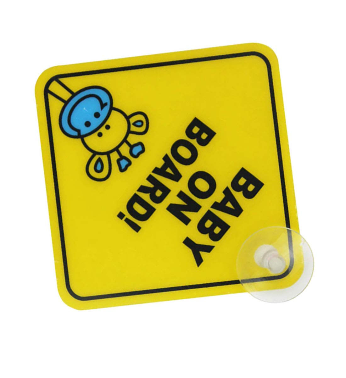 Futaba " BABY ON BOARD " Car Vaccum Sticker-Yellow 2