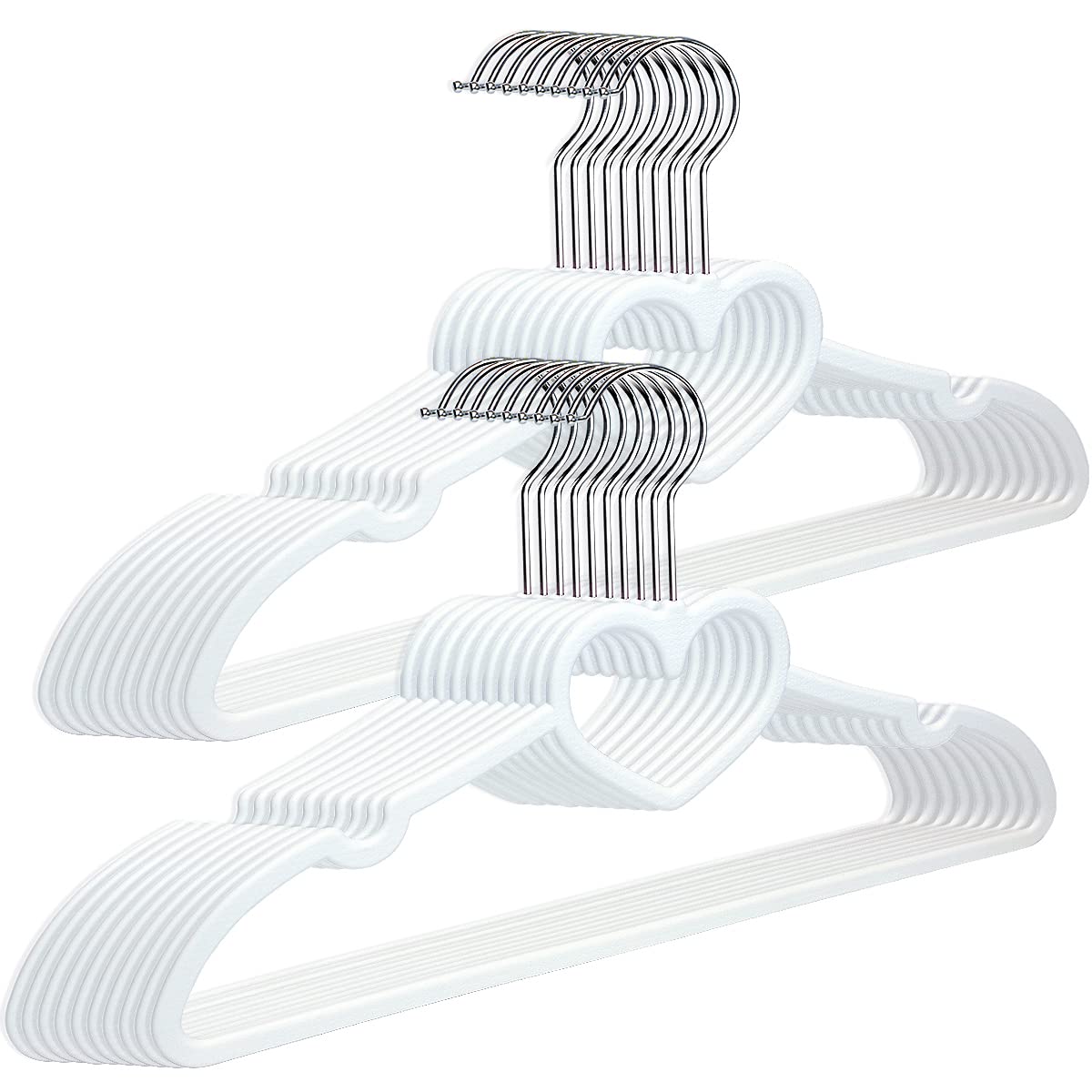 ZRKFSR Plastic Hangers 20 Pack, Cute Clothes Hangers Ultra Thin Space Saving with 360 Degree Swivel Hook-Strong and Durable Adult for Dress, Shirts,Coats