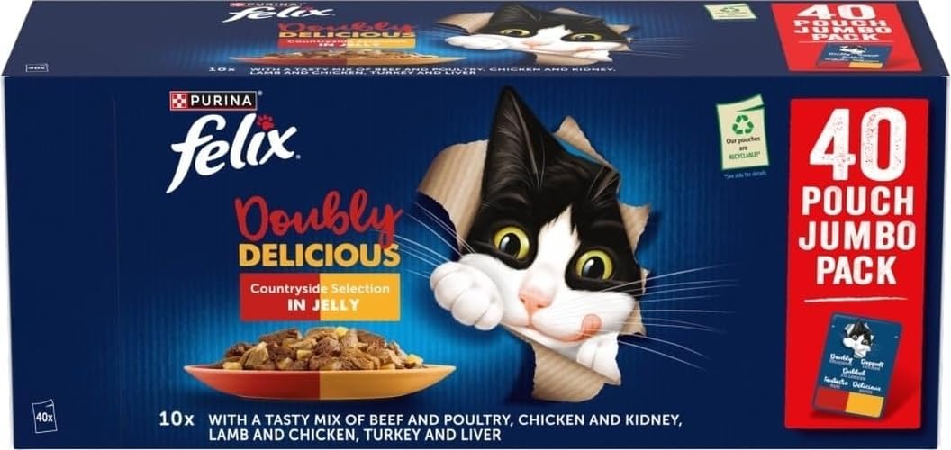 Doubly Delicious Countryside Selection in Jelly Wet Cat Food 40x85g