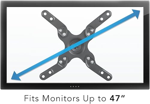 Miniatura 4 de Mount-It! Soporte de monitor de pared para TV con brazo de inclinación articulado de movimiento completo, brazo de extensión de 15 pulgadas para