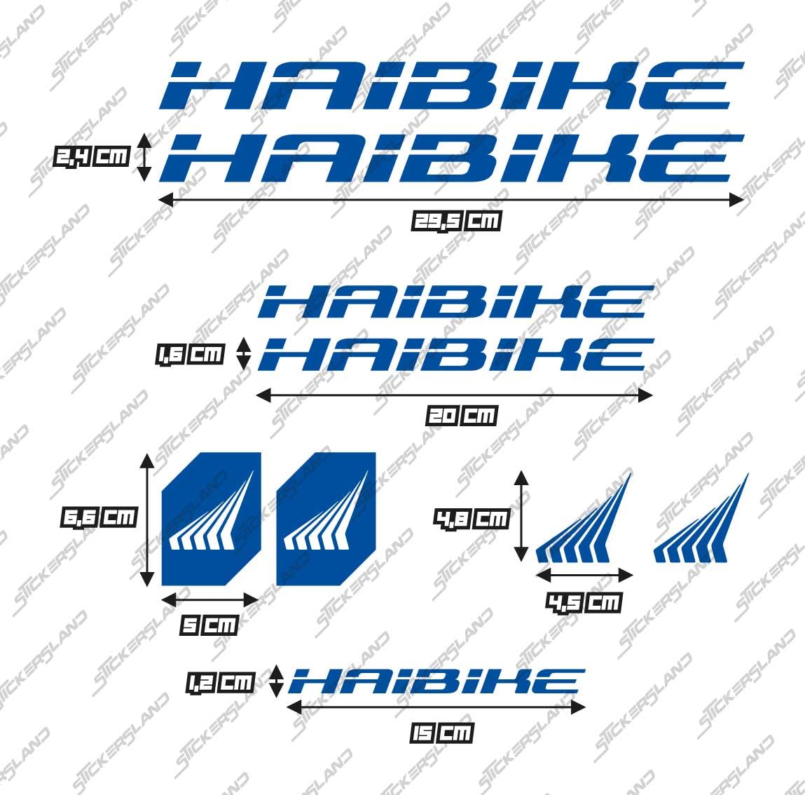 Sticker Kit Compatible with MTB Mountain Bike Frame and Helmet, Blue High-gloss - Image 2