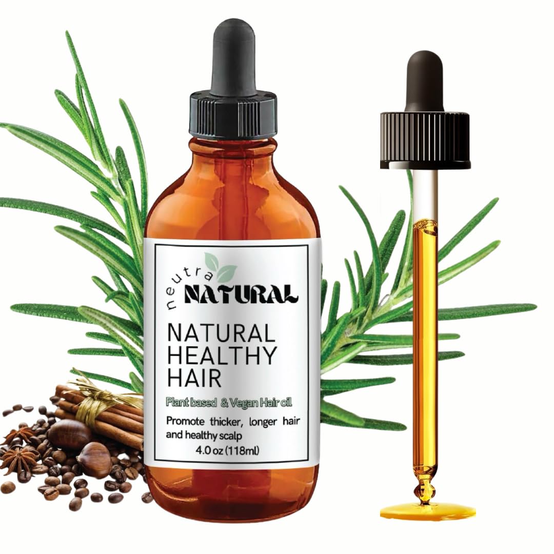 2 Oz Plant Based Veganic Natural Hair Growth Oil - TikTok Organic Rosemary Oil for Hair Growth with Coffee and Rosemary Extract, Reduce Hair Loss, Cruelty-Free Ingredients