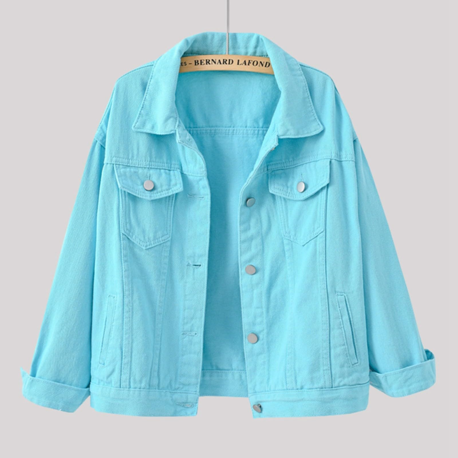 Chaqueta de mujer, chaqueta vaquera, chaqueta corta vaquera, chaquetas con bolsillo, chaqueta fina con botones, chaqueta de primavera, chaqueta de entretiempo de verano, chaqueta vaquera informal