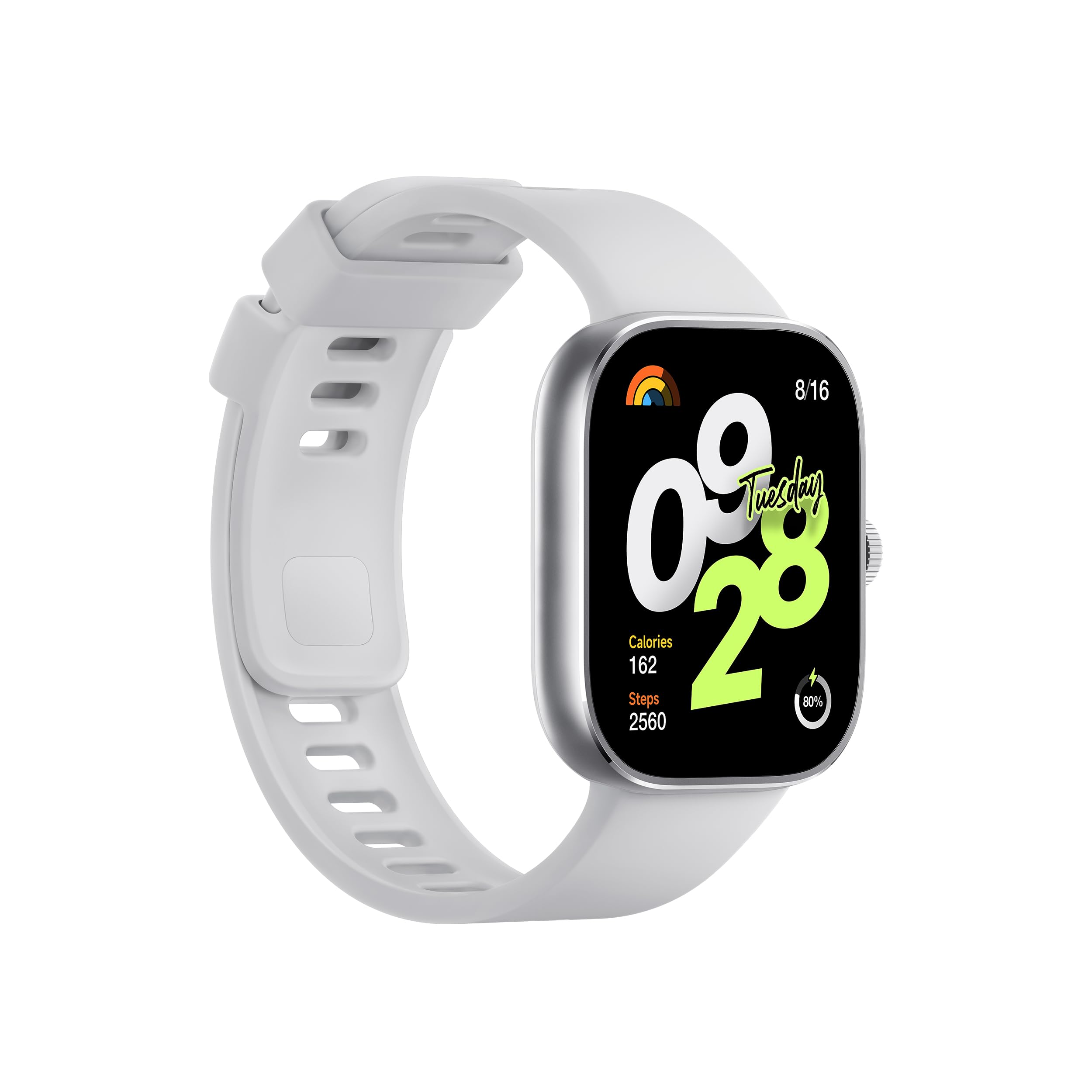 XIAOMI Redmi Watch 4, Smartwatch con Display AMOLED 1.97", Struttura in Metallo, Corona Rotante, Chiamate Bluetooth, 20 Giorni di Durata della Batteria, Monitoraggio Salute, SpO2, Argento