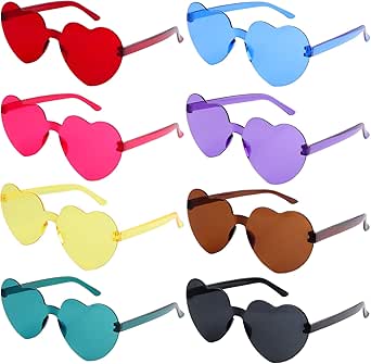 22 Party Sonnenbrillen Set - Herz, Stern & Flammen Formen Für Hochzeit & Geburtstag