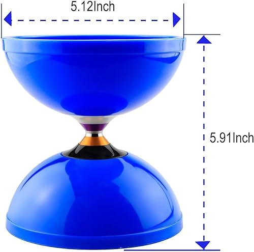 Miniatura 4 de MAGICYOYO MD01, Diábolo profesional grande con rodamientos triples para niños y adultos principiantes a avanzados, Diábolos Yoyo chino de 5 pulgadas