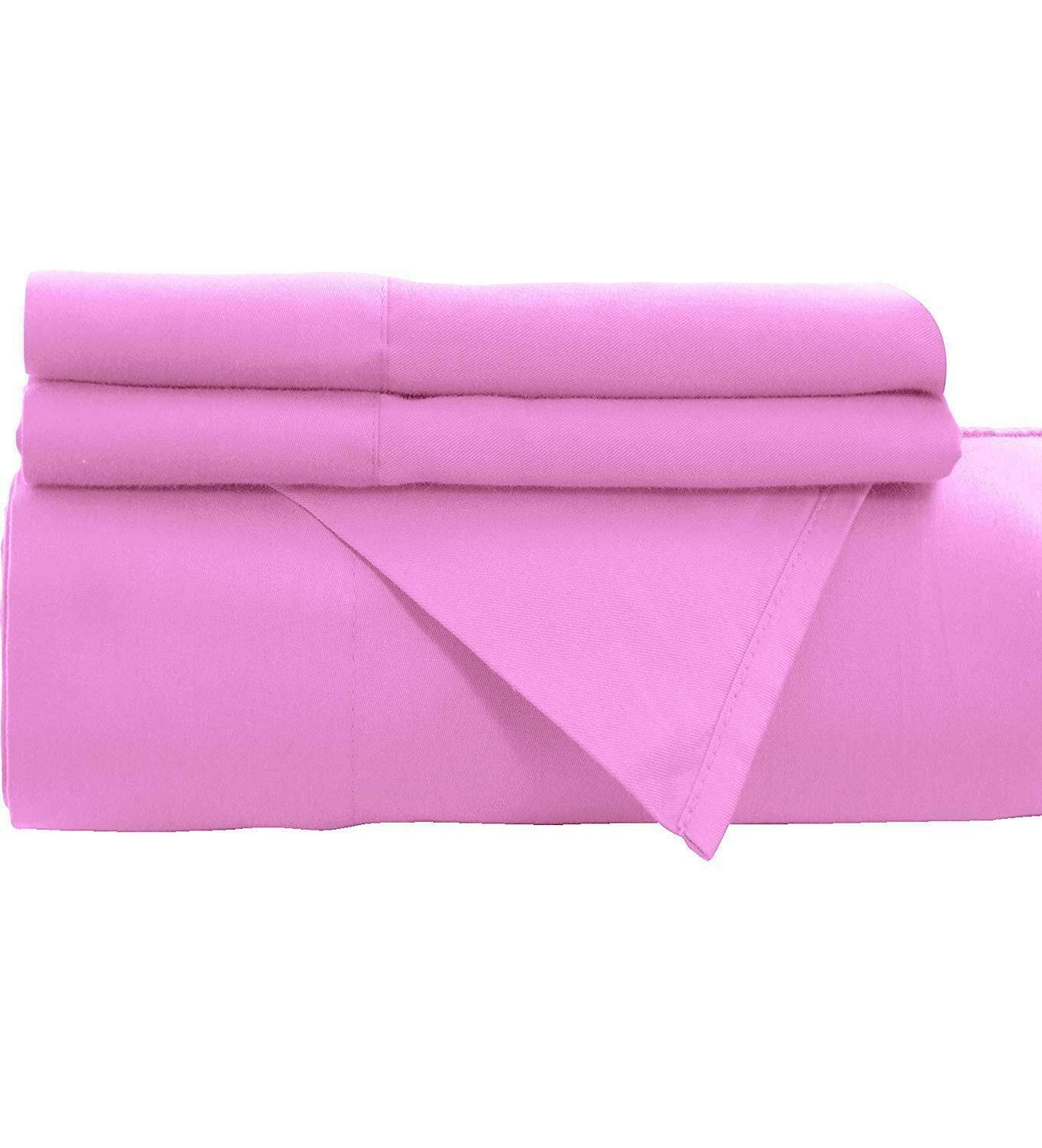 New Cynthia Adams 600 Collection Pillowcase 100% Cotton 2-Piece Set 16" Deep Pocket (Rose Pink, Standard)