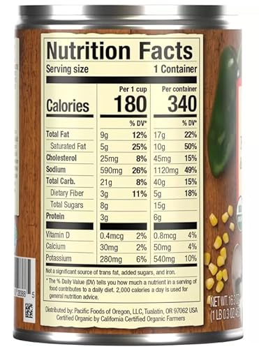 Pacific Natural Foods Pepper And Corn Chowder Soup, 16.3 Oz #TOP4