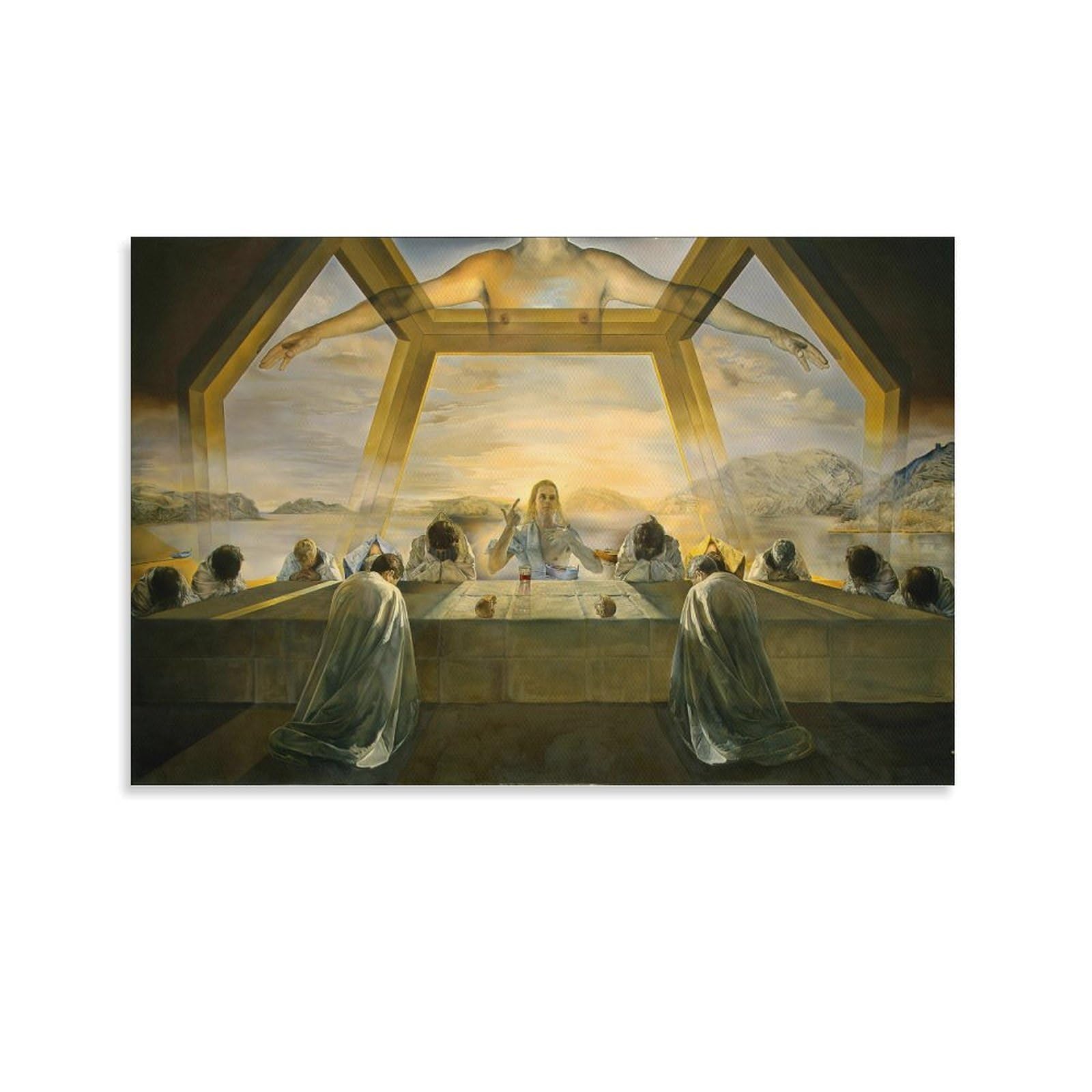 Salvador Dalí Wall Art Prints 《The Sacrament of The Last Supper》 Poster Poster Cool Artworks Painting Wall Art Canvas Prints Hanging Picture Posters 08x12inch(20x30cm)