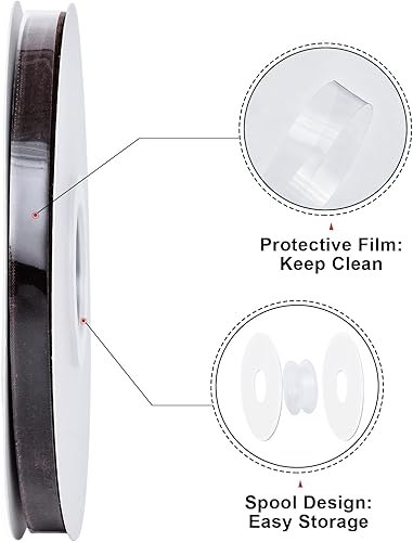 Miniatura 48 de Ribest Cinta de terciopelo verde musgo de 1 1/2 pulgadas, 10 yardas, cinta de Navidad para envolver regalos, corona, árbol de Navidad, decoración