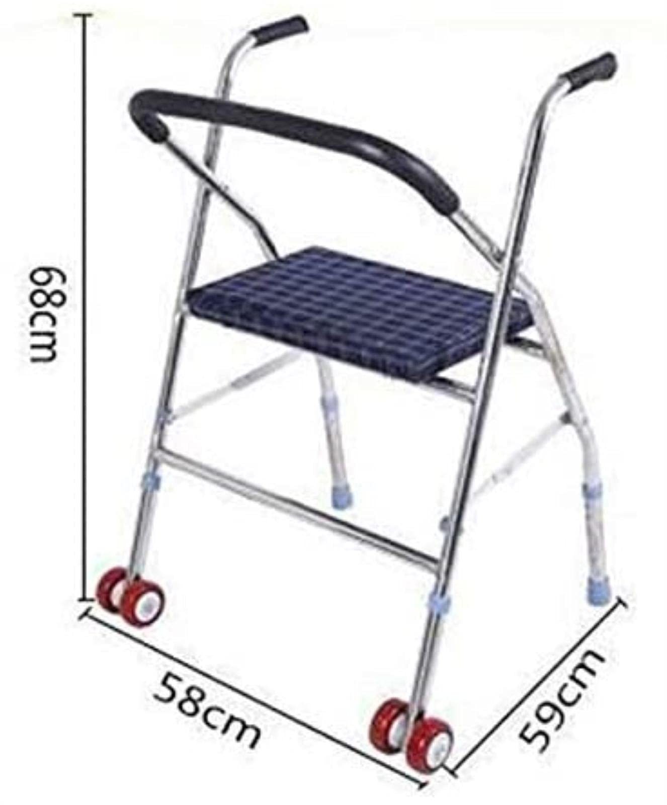 Rollator Walker z siedziskiem dla seniorów - lekka rama do chodzenia dla osób starszych - starszy tęsknota za chodzikiem