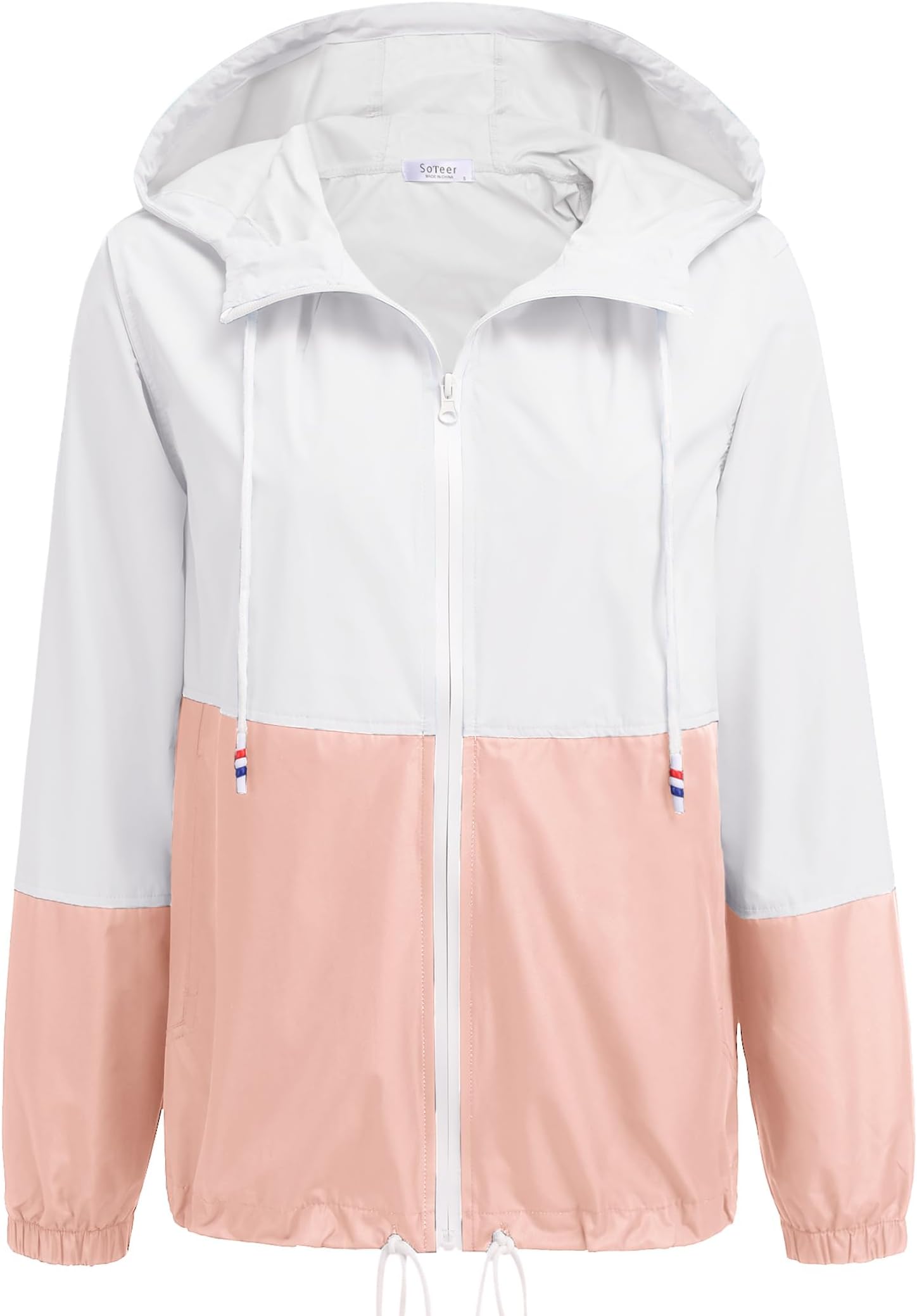 SoTeer Women's Waterproof Raincoat Outdoor Hooded Rain Jacket Windbreaker S-XXXL