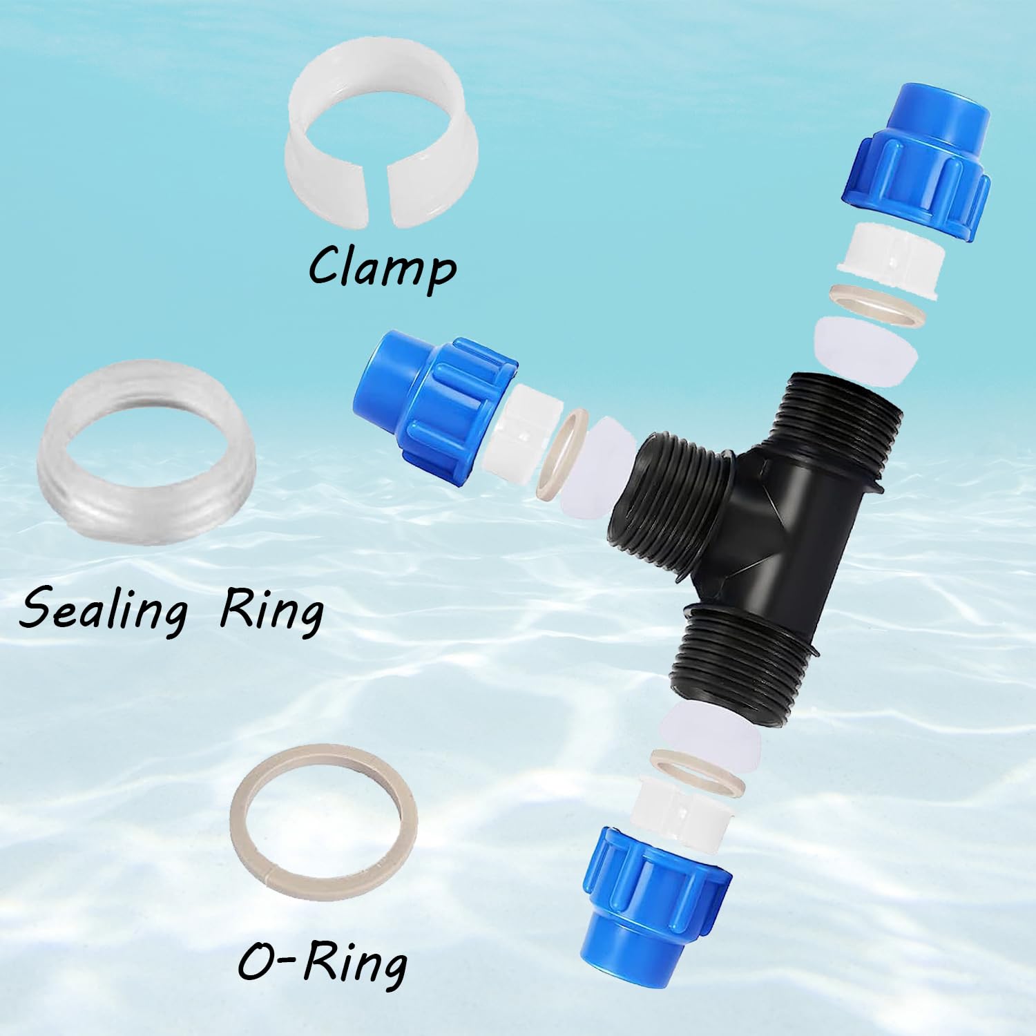 Vanne Pvc 40 SmartProduct Raccords De Tuyau Du2019eau En T En PP MDPE De 25mm X 3/4 X 25 Mm U2013 Sortie Mâle Et Femelle U2013 Connecteur De Compression PN16 Pour Tuyaux