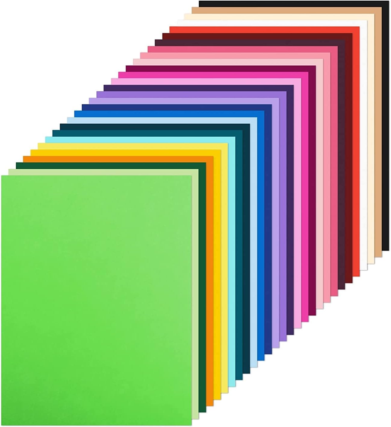 Vibhuti Crafts® Thick Cardstock Colour Paper (Pack of 50), Ideal for DIY Papercrafts, School Projects, Scrapbooking and More.
