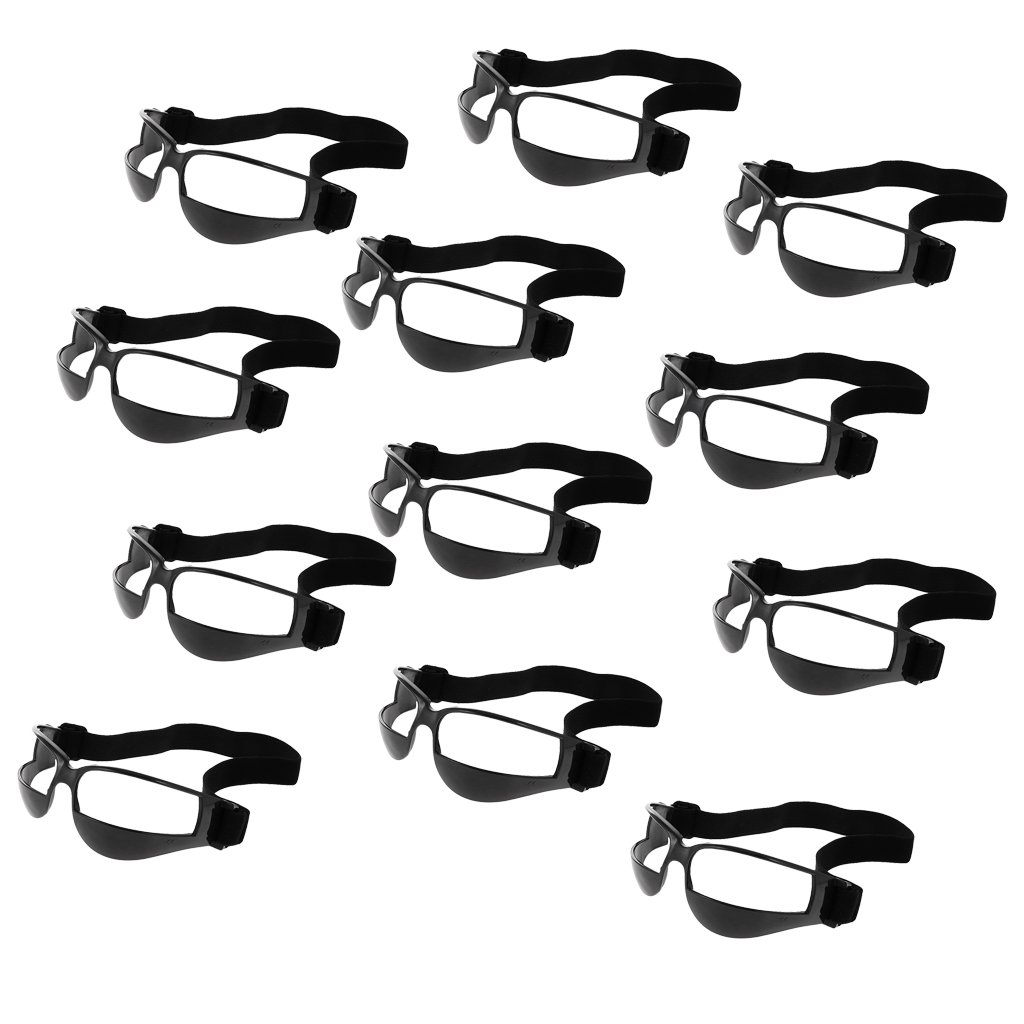 MagiDeal Lot 12pcs Dribble Basketball Lunettes de Entraînement Anti-Basse Lunettes de Sport