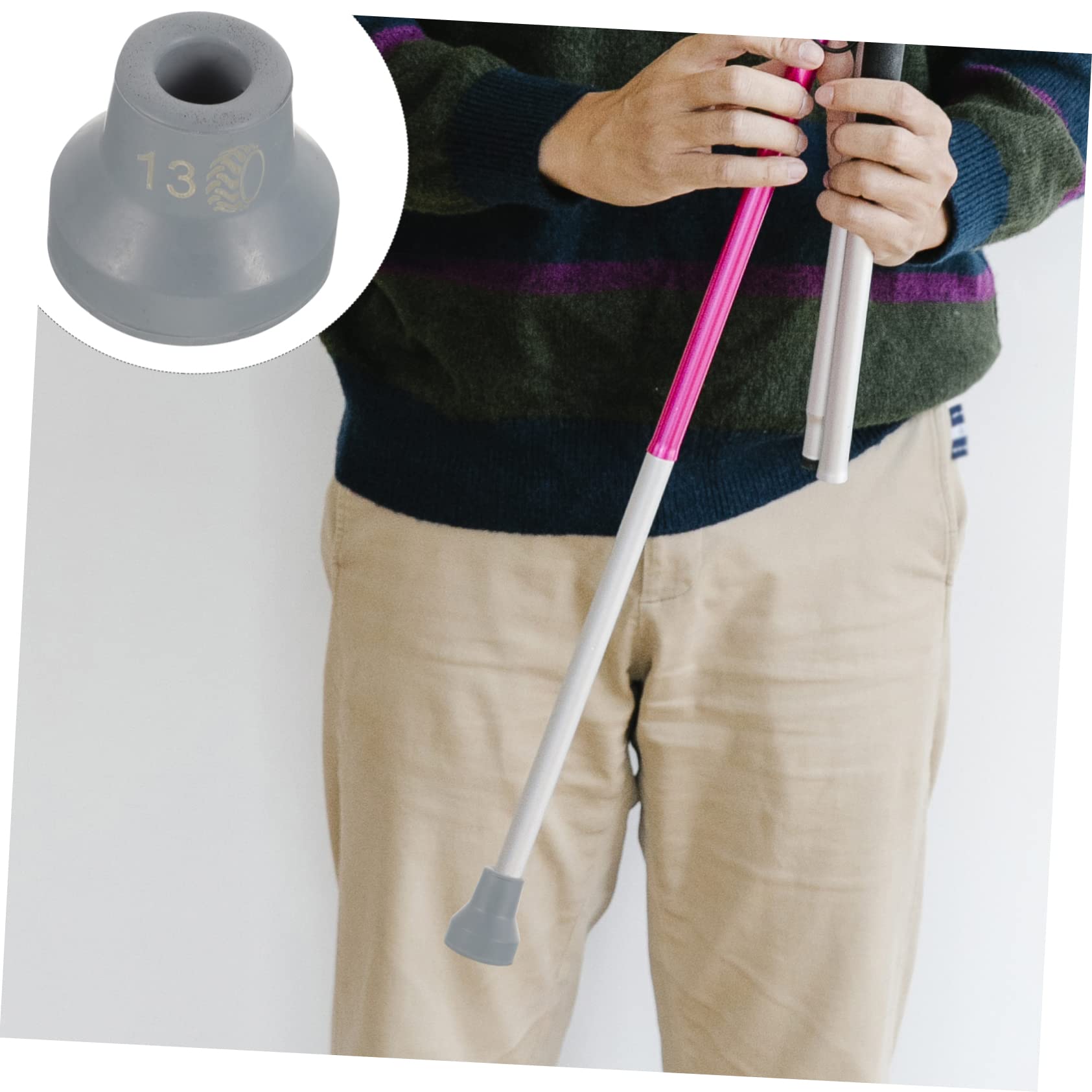 NULYLU 4pcs Crutch Tips Elderly Crutch Fix Non-Slip Cane Foot Protectors for Walking Canes Accessories