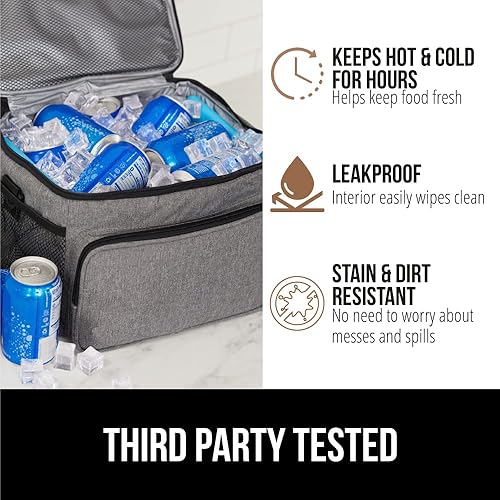 Miniatura 4 de GORILLA GRIP Lonchera térmica para mujeres y hombres, grande a prueba de fugas, reutilizable, suave, con múltiples compartimentos, bolsillos de