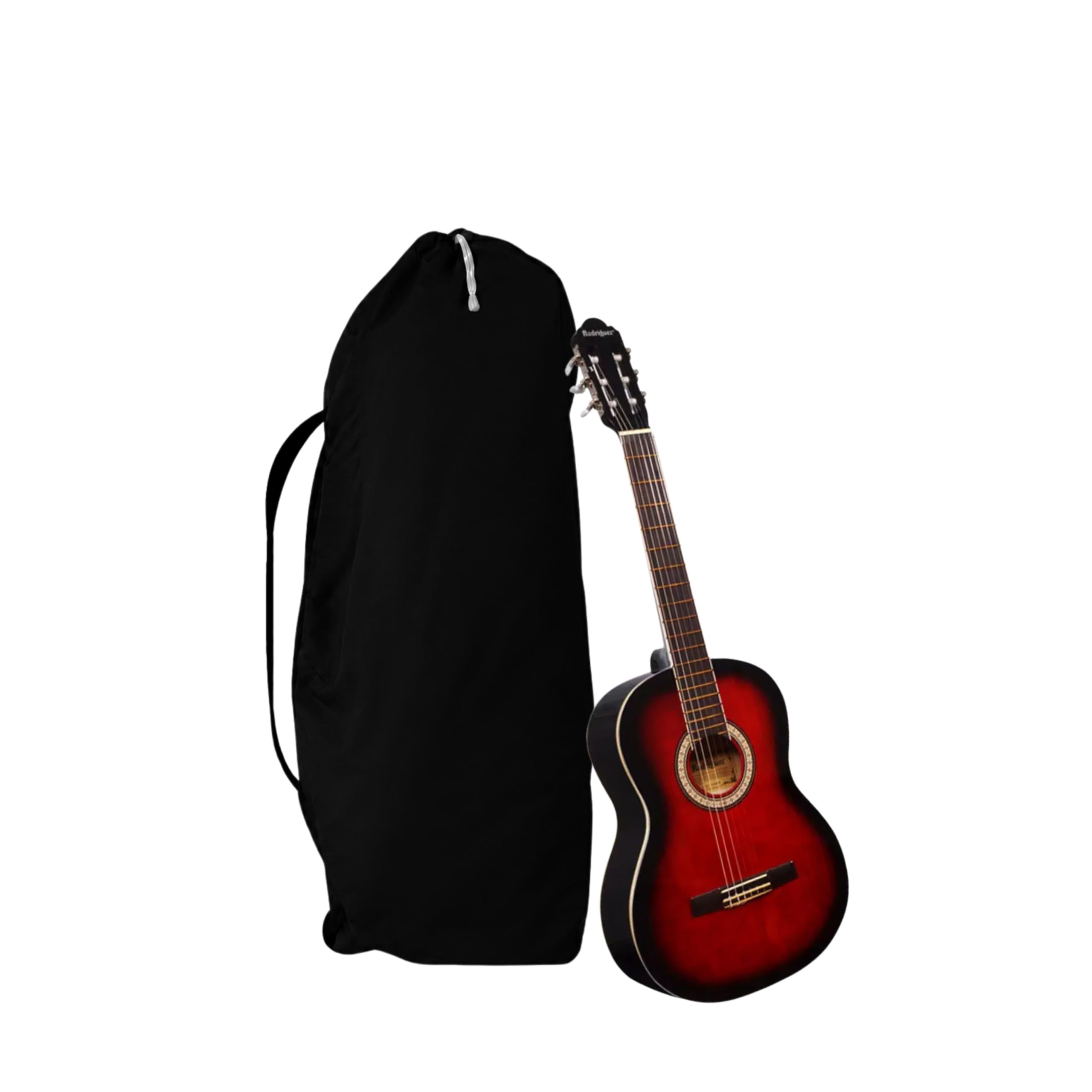 KHOOBREZ Guitar Bag Cover for Acoustic Guitar Bag | Dustproof Protective Storage Cover with Shoulder Strap | Black Guitar Bag Protector for Up to 45 Inch Guitar Bags-image-24