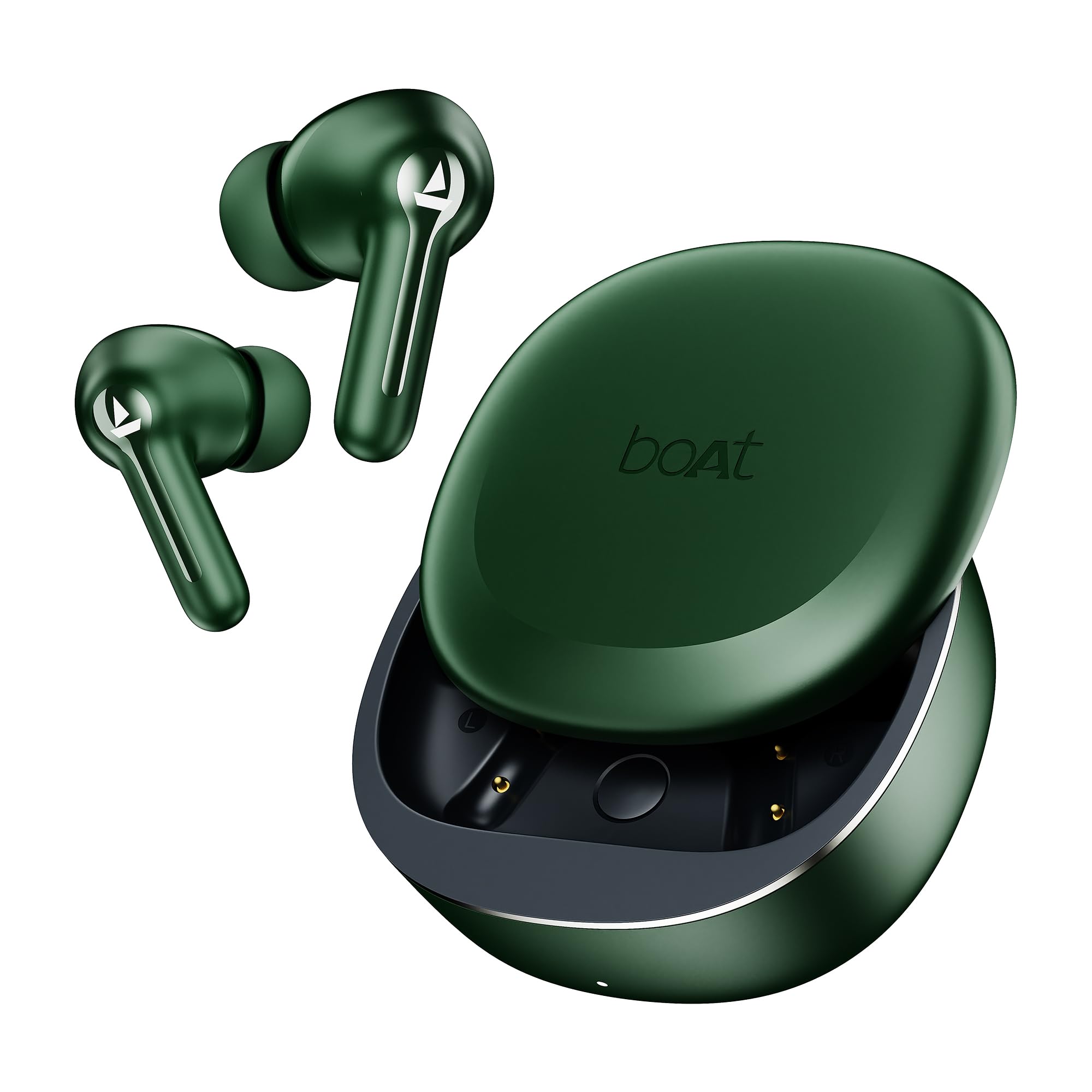 Boat 2025 Launch Airdopes Prime 413, 4Mics ENx, 50hrs Battery, Multipoint, App Support, BT v6.0, 12mm Drivers, ASAP Charge, Bluetooth Earbuds, TWS Ear Buds Wireless Earphones with mic (Green)-image-0