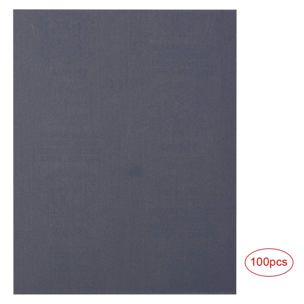 100 Fogli Abrasivi Impermeabili, Grana P400, per Uso Asciutto e Bagnato, Perfetti per Lucidare Finemente e Levigare le superfici.